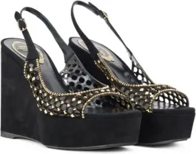 René Caovilla 125mm crystal-embellished sandals Black