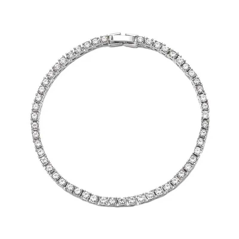 Rhinestone Cubic Zirconia Bracelet Tennis Chain Bracelets