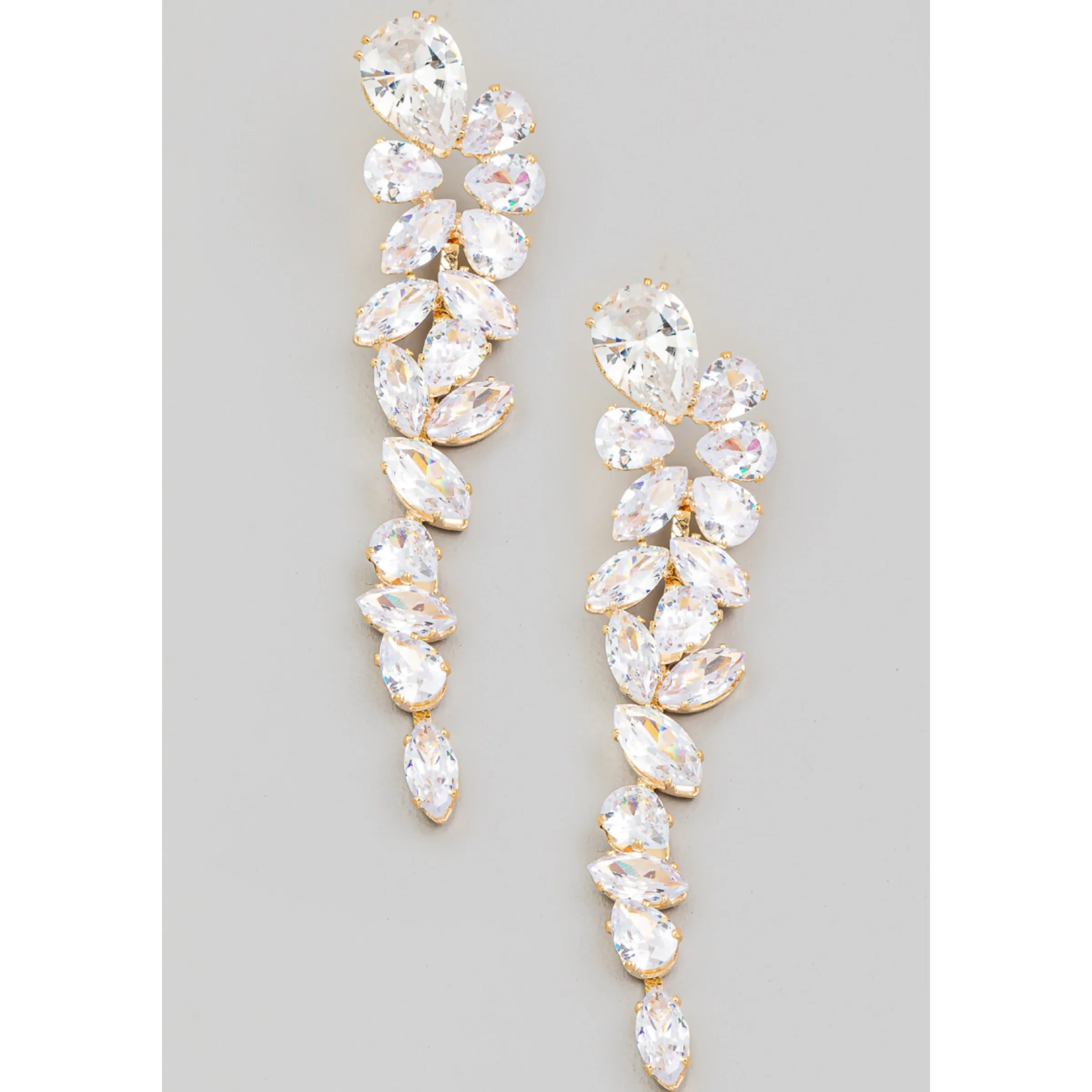 Rhinestone Teardrop  Earrings