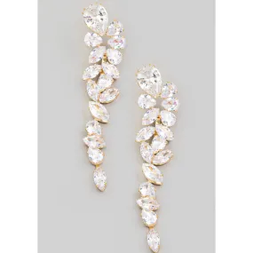 Rhinestone Teardrop  Earrings