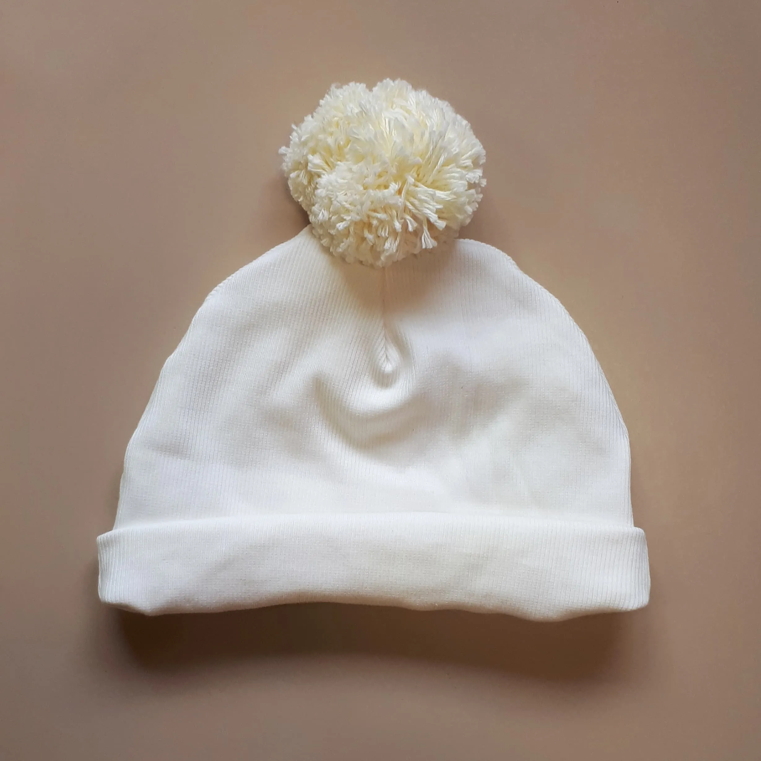 Rib Pom Pom Beanie