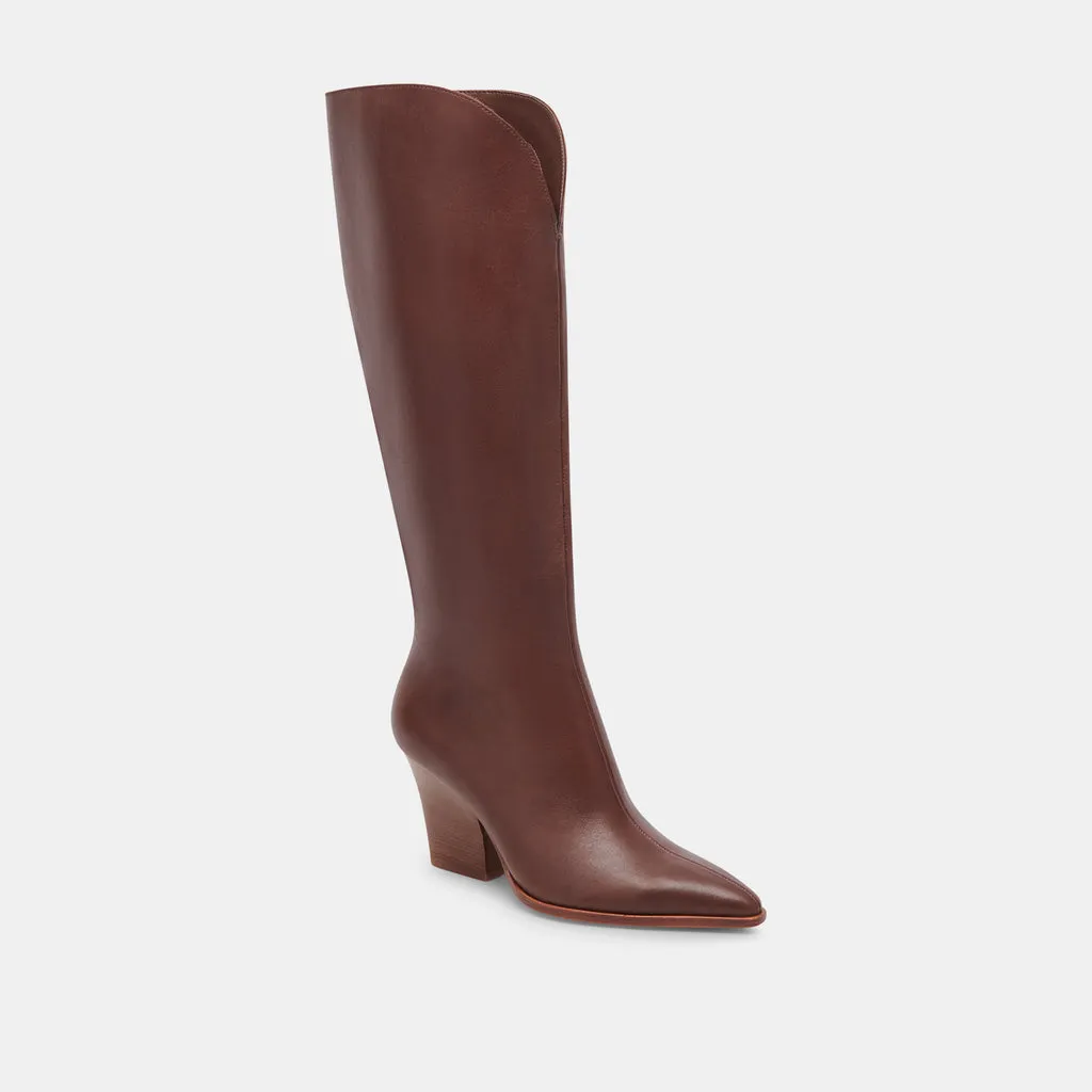 Rocky Boots Chocolate Dritan Leather | Chocolate Leather Knee-High Boots– Dolce Vita 6908079669314