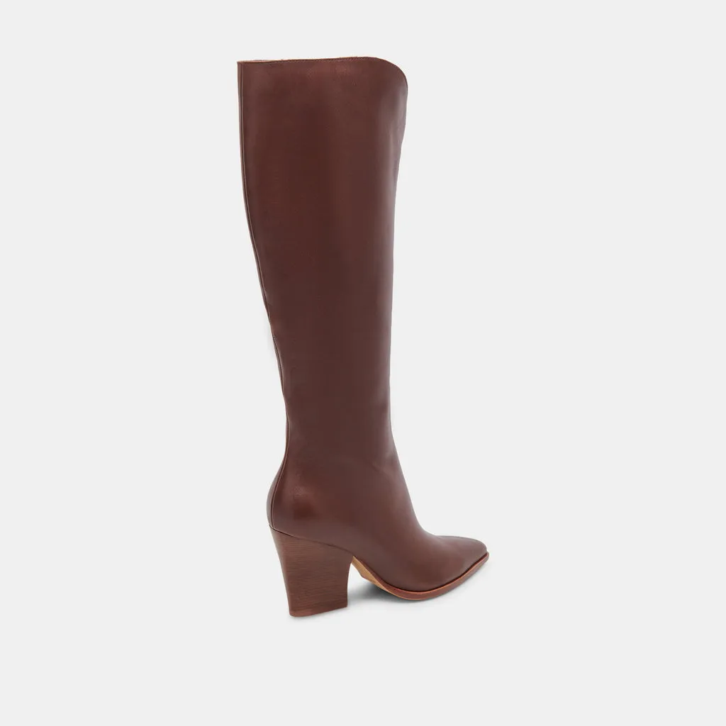 Rocky Boots Chocolate Dritan Leather | Chocolate Leather Knee-High Boots– Dolce Vita 6908079669314