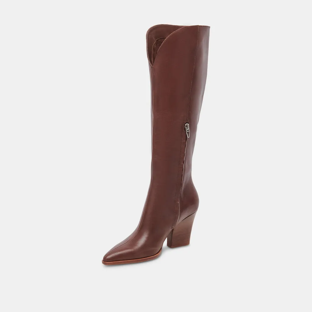 Rocky Boots Chocolate Dritan Leather | Chocolate Leather Knee-High Boots– Dolce Vita 6908079669314