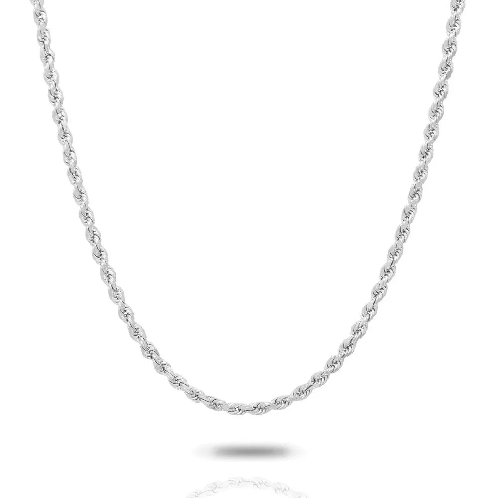 Rope Chain White Gold 4mm