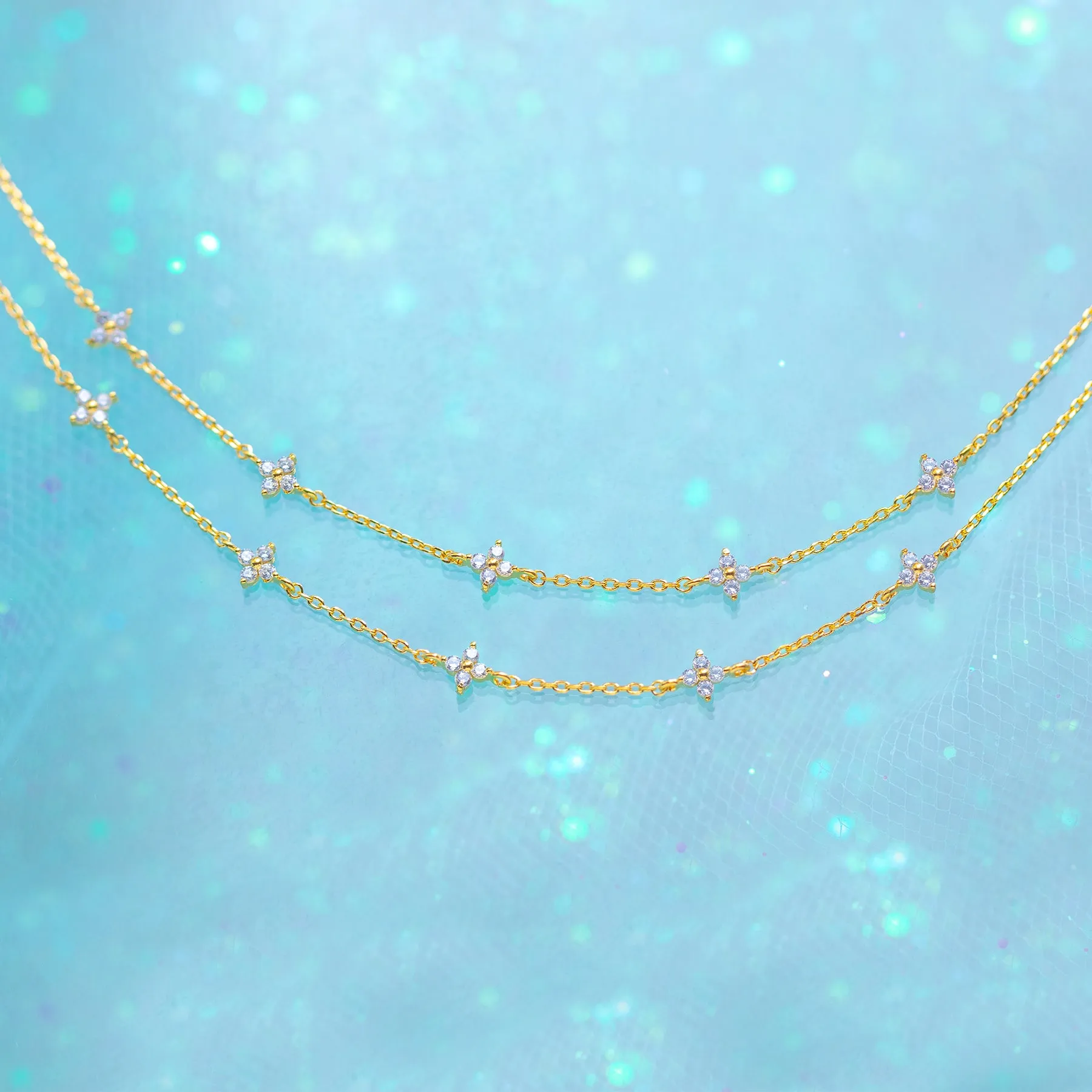 Shimmer Blossom Anklet