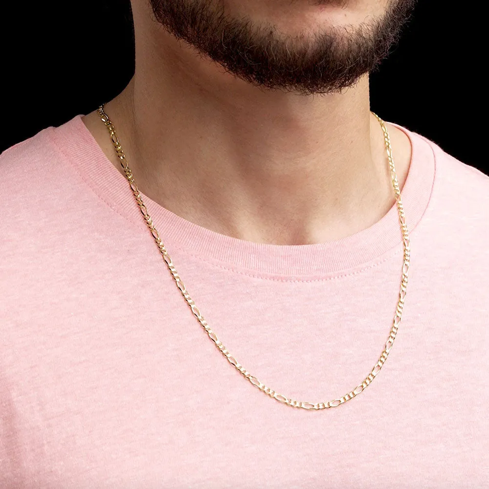 Solid Gold Figaro Chain