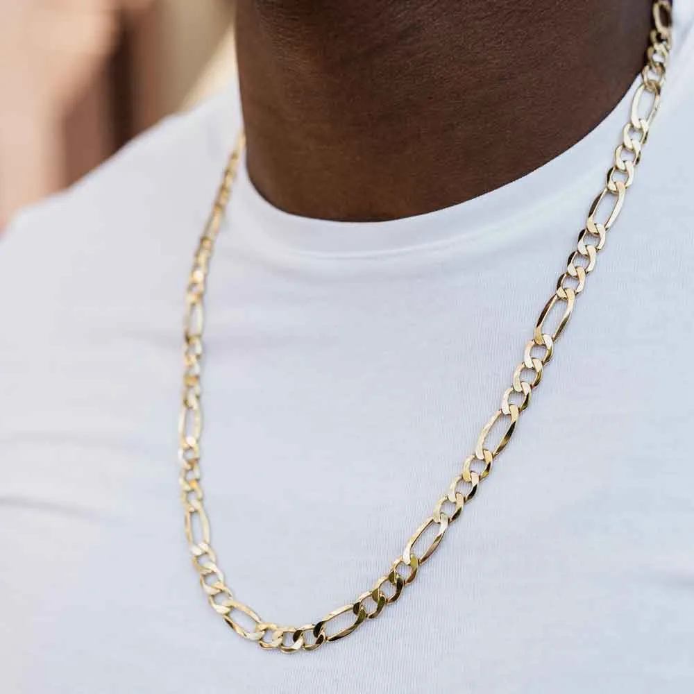 Solid Gold Figaro Chain