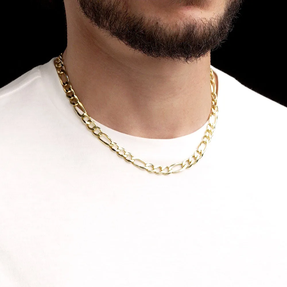 Solid Gold Figaro Chain