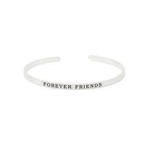 Stacka Brushed Brass Bangle FOREVER FR 3MM Rhodium Plated