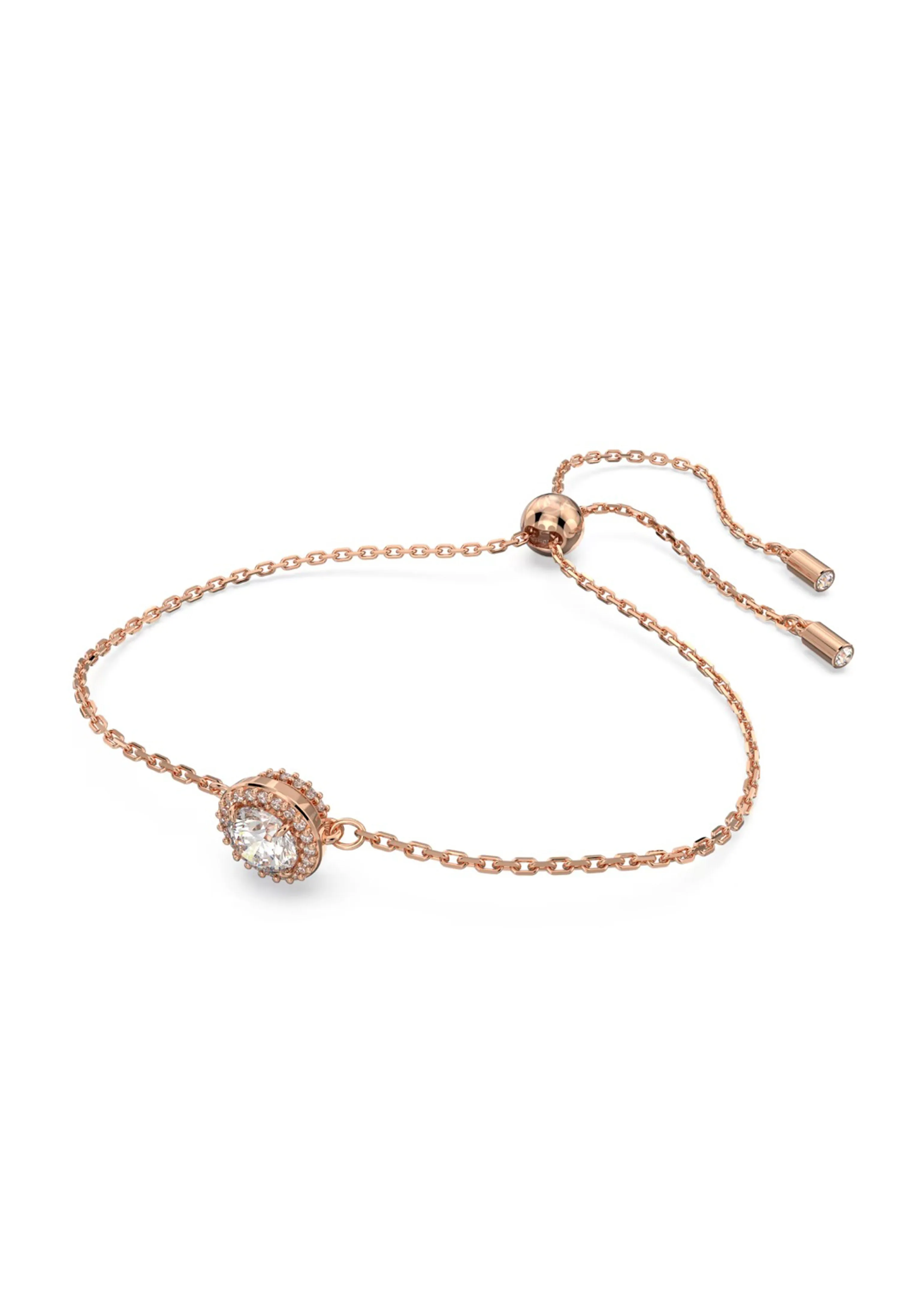 Swarovski Constella: Round Cut Pave Bracelet Rose Gold Plated