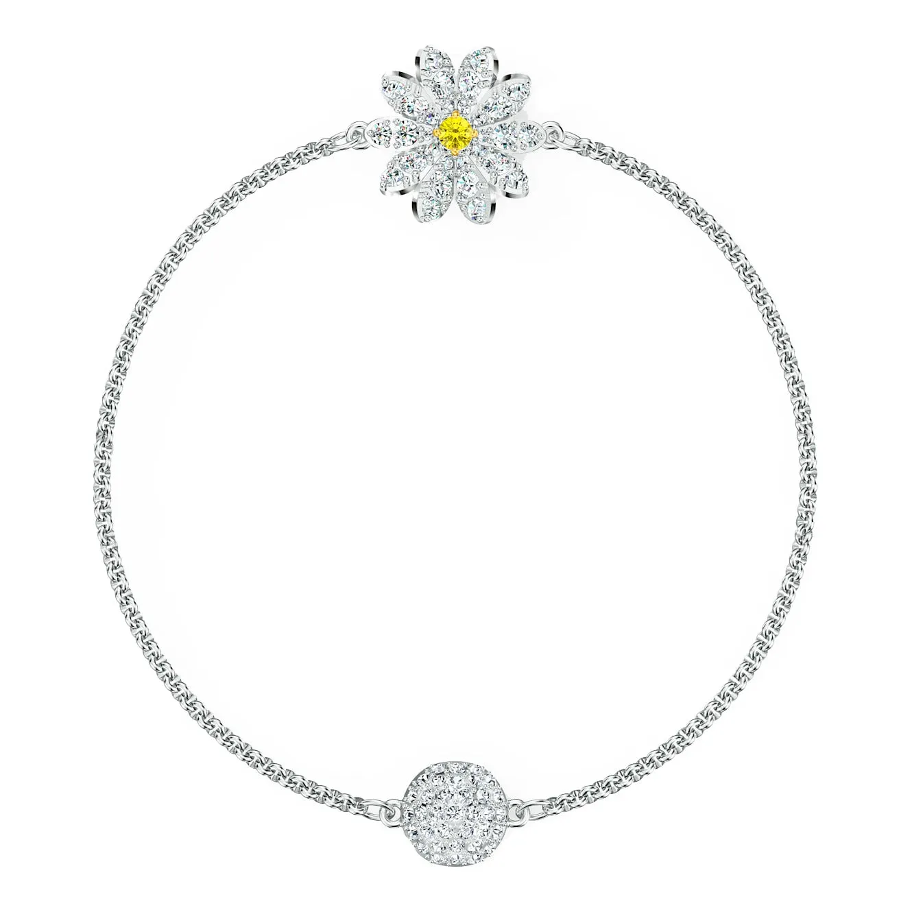 Swarovski REMIX COLLECTION FLOWER STRAND, White, Rhodium, Small-5535252