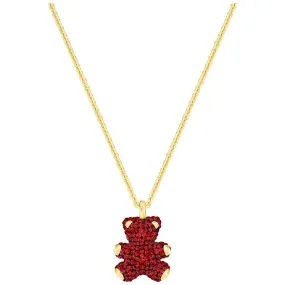 Swarovski Teddy 3D Pendant Bear Necklace, Red, Yellow Gold - 5388876