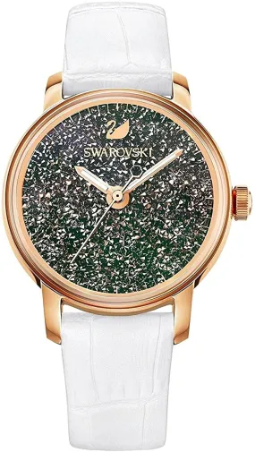 Swarovski WATCH CRYSTALLINE, Rose Gold, White Leather -5344635