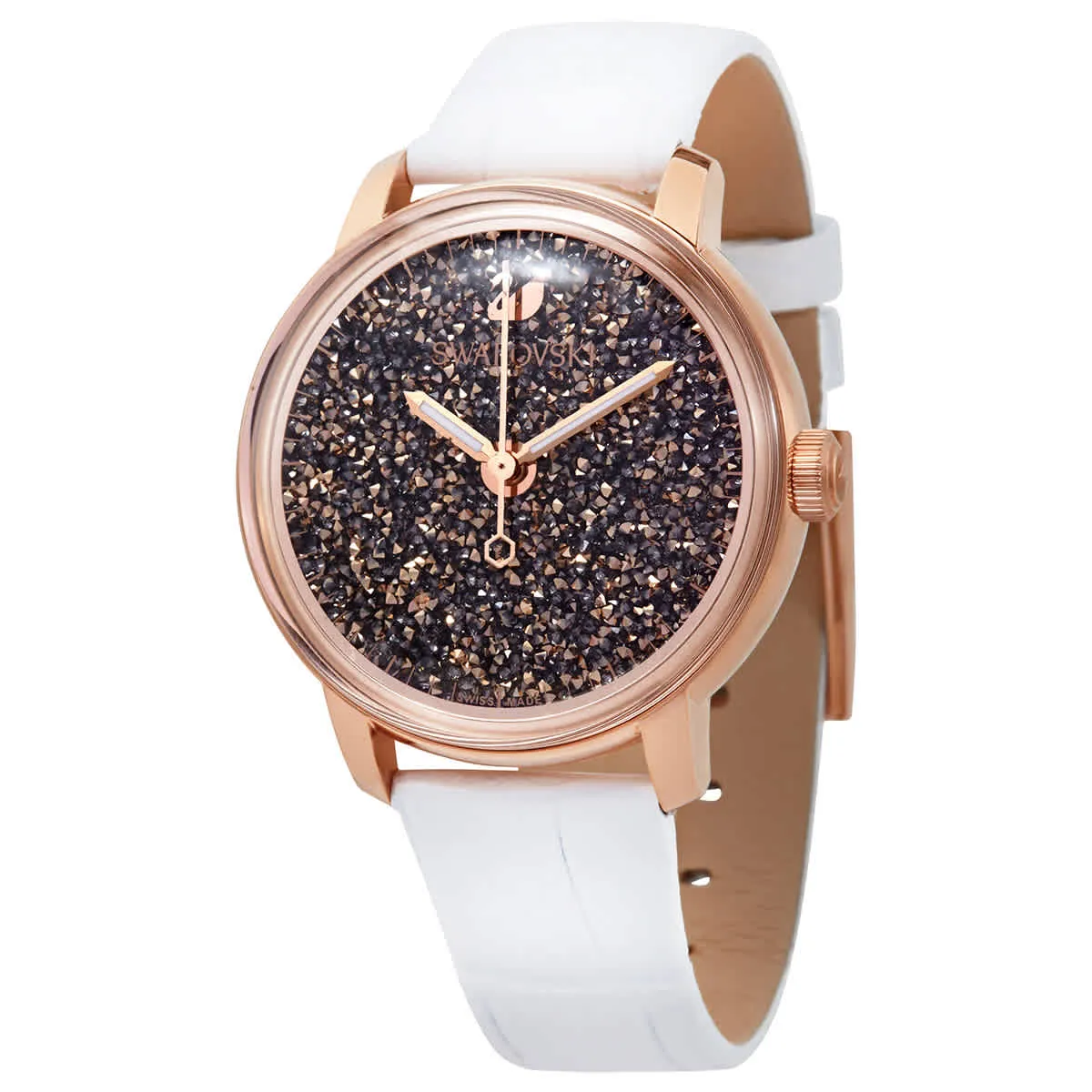 Swarovski WATCH CRYSTALLINE, Rose Gold, White Leather -5344635