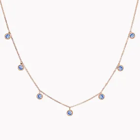 The Mia Cornflower Blue Sapphire Necklace