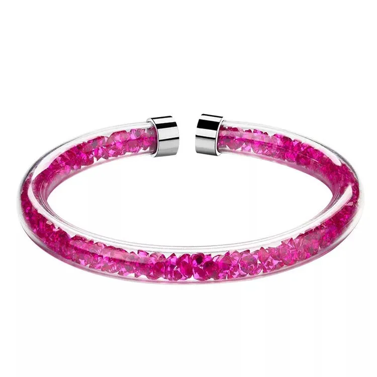 The on trend fuchsia swarovski crystals bracelet