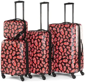 The Rolling Stones Ruby Tuesday 4-Piece Luggage Set 