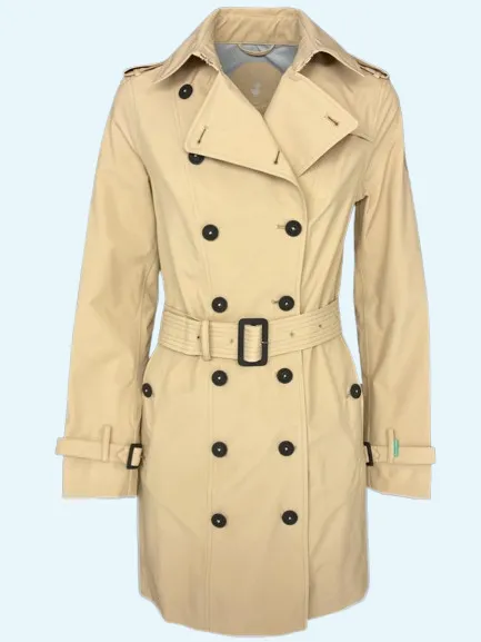 TRENCH DONNA BEIGE DOPPIOPETTO CON CINTURA