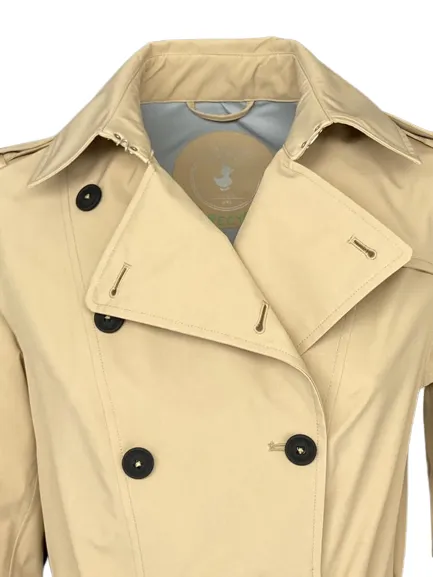 TRENCH DONNA BEIGE DOPPIOPETTO CON CINTURA