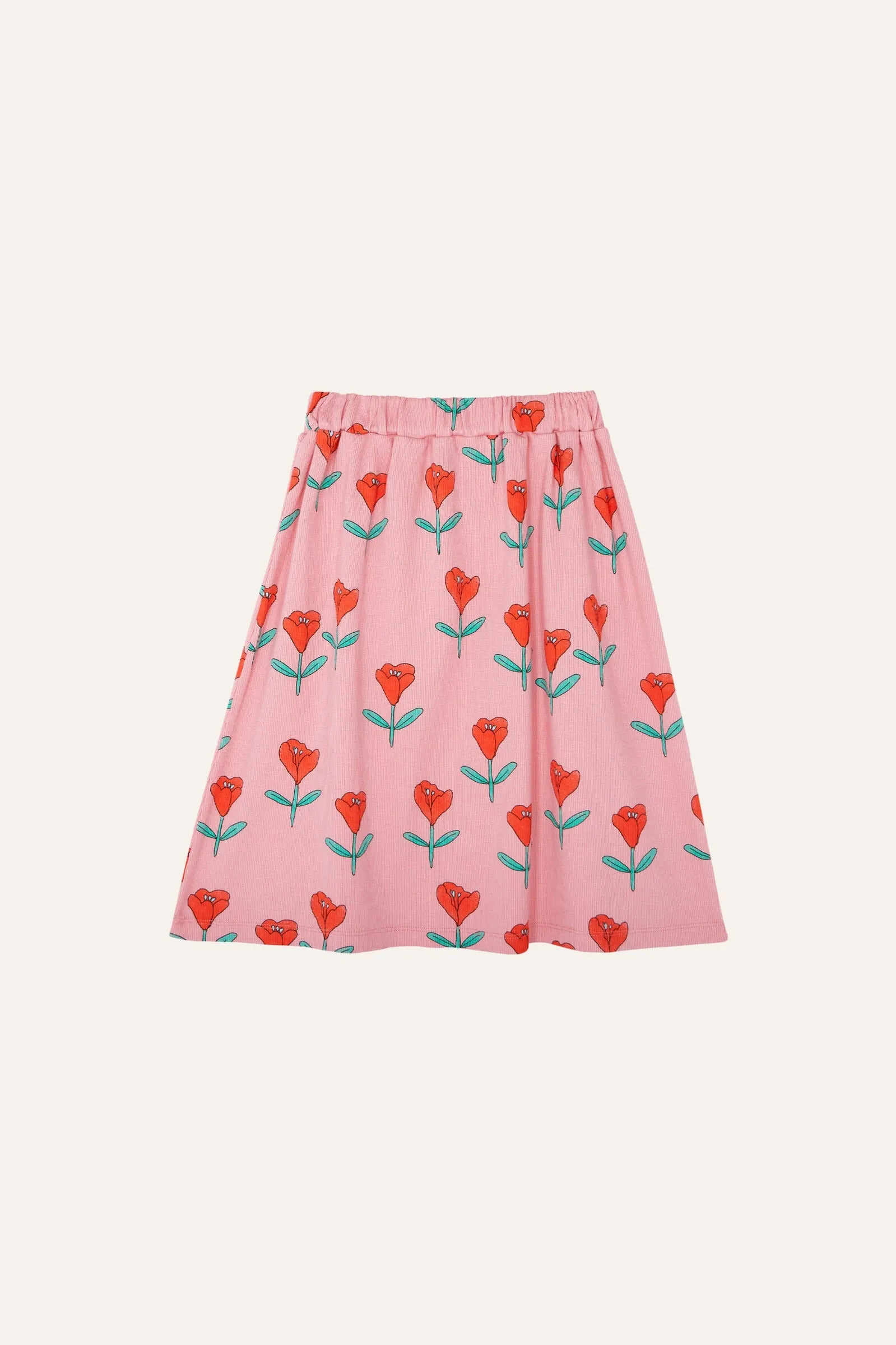 TULIPS ALLOVER KIDS SKIRT-Pink