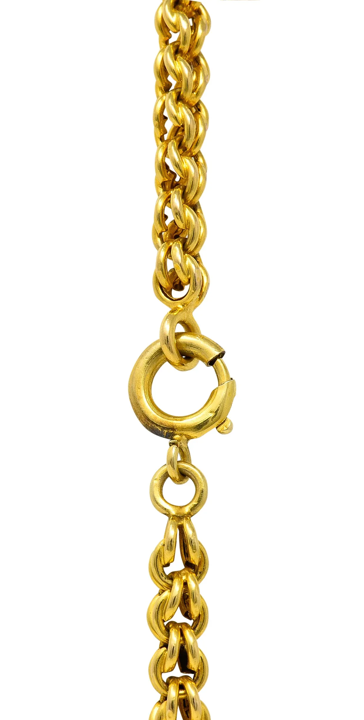 Victorian 18 Karat Yellow Gold Antique Wheat Chain Necklace