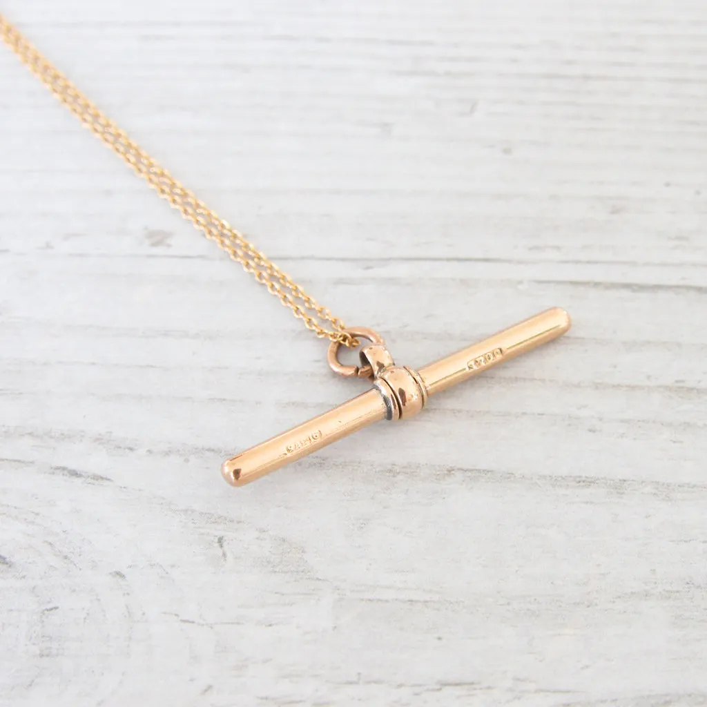 Victorian 9ct Gold T-Bar Pendant