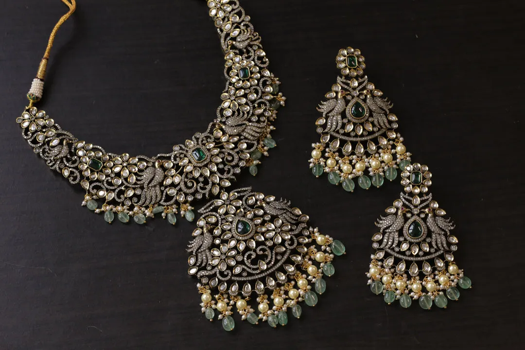 Victorian Kundan Polki Haaram Set