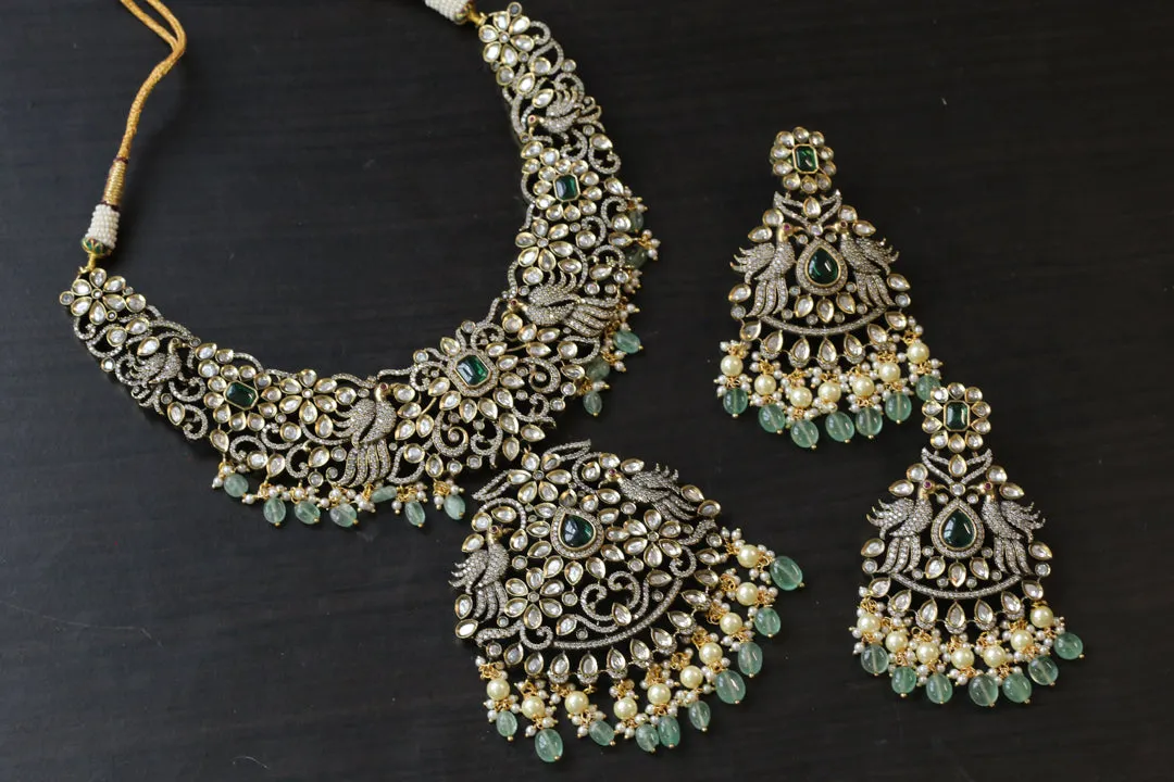 Victorian Kundan Polki Haaram Set