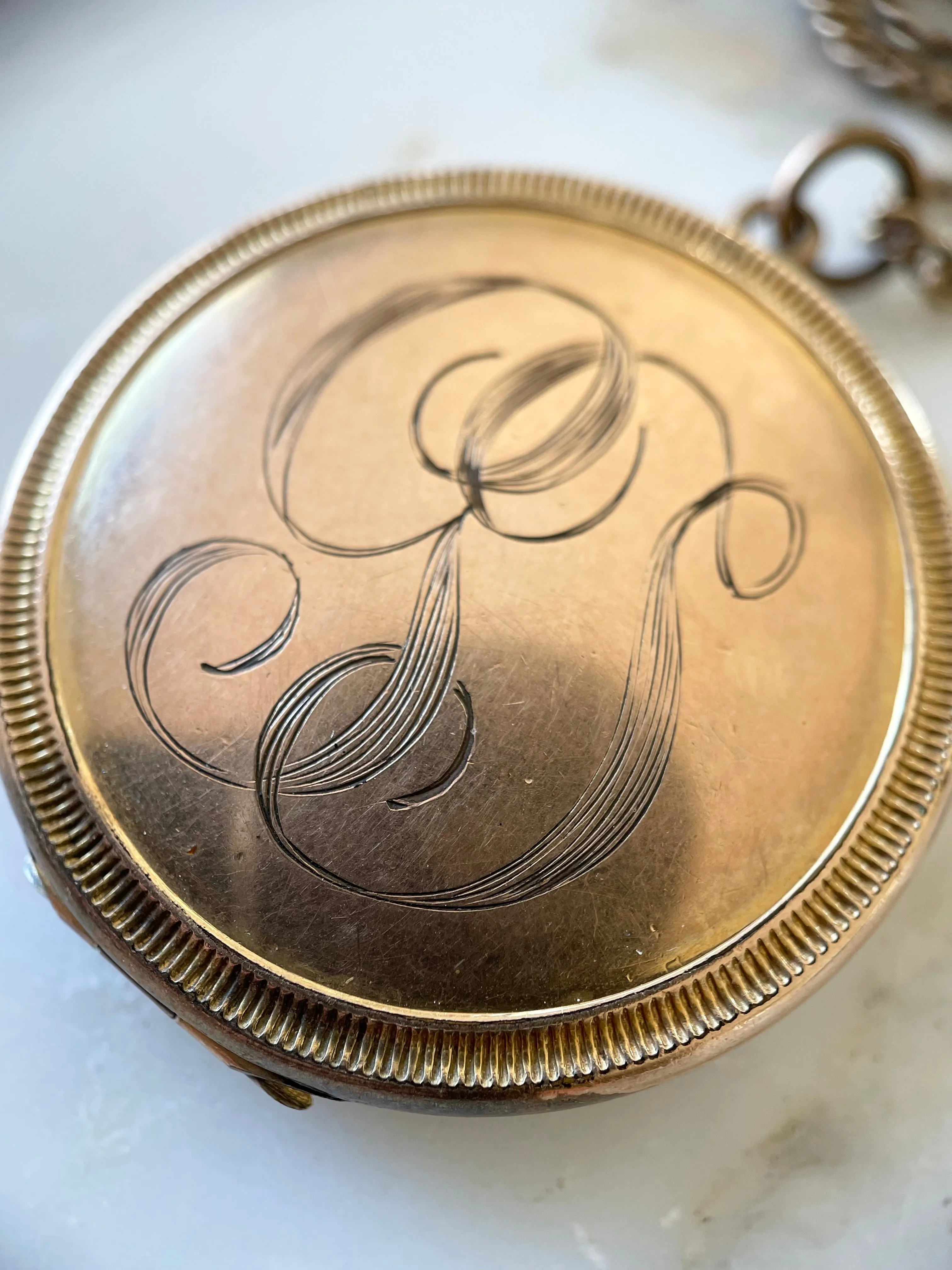 Victorian Milgrain Gold Locket