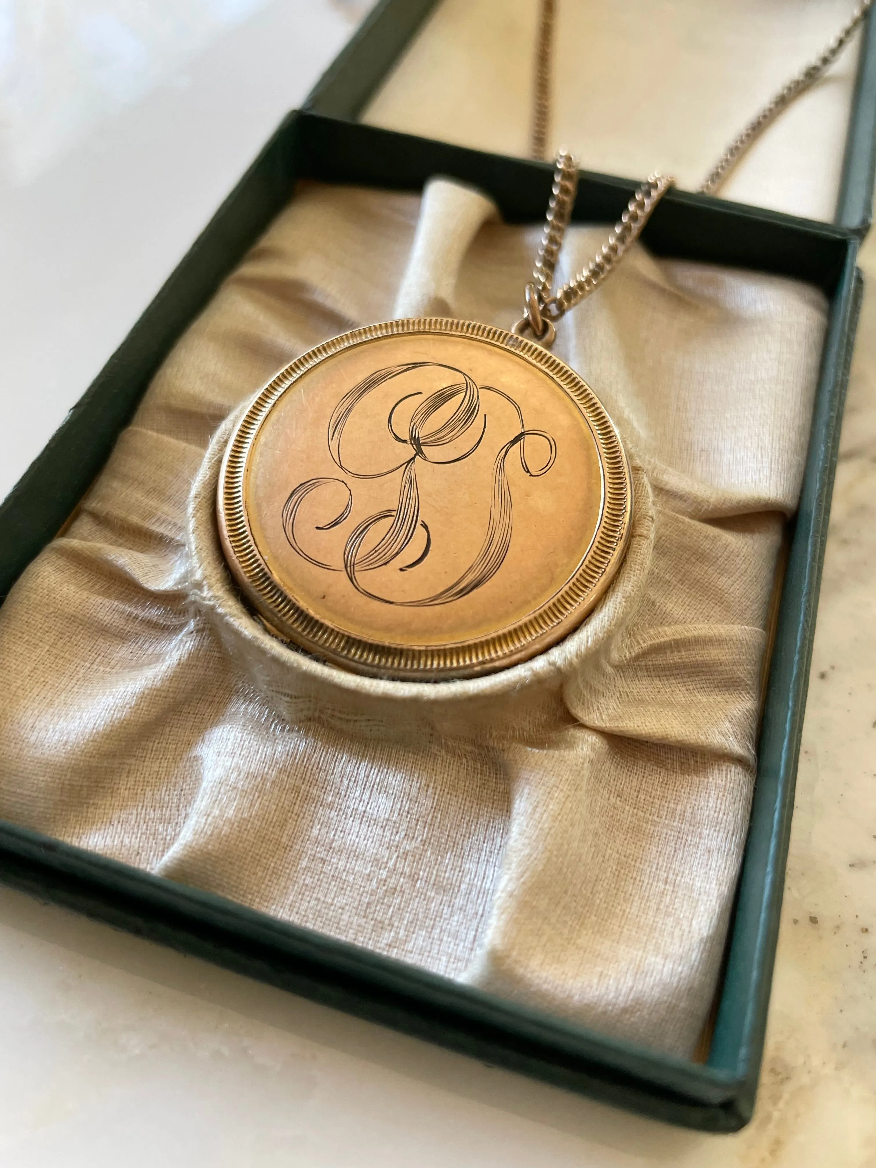 Victorian Milgrain Gold Locket