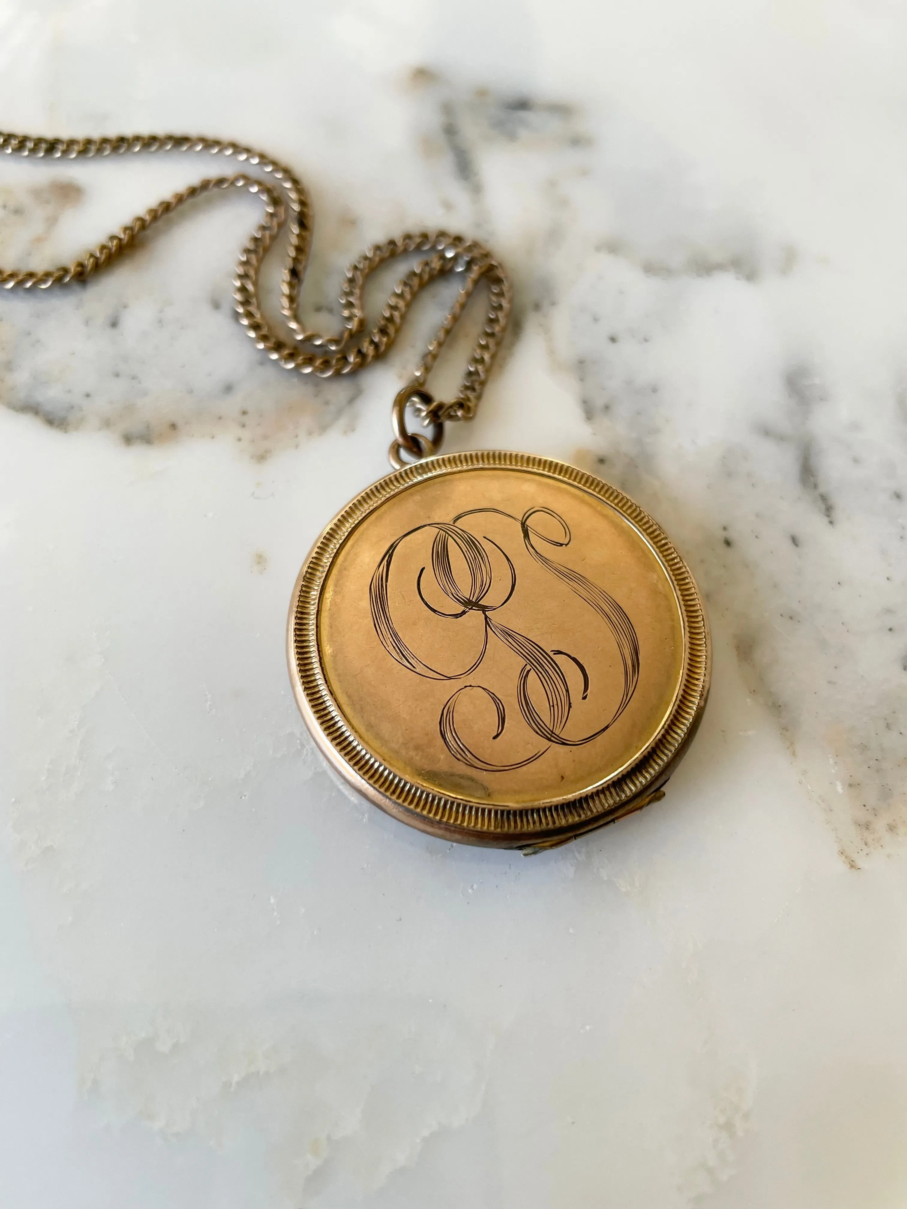 Victorian Milgrain Gold Locket