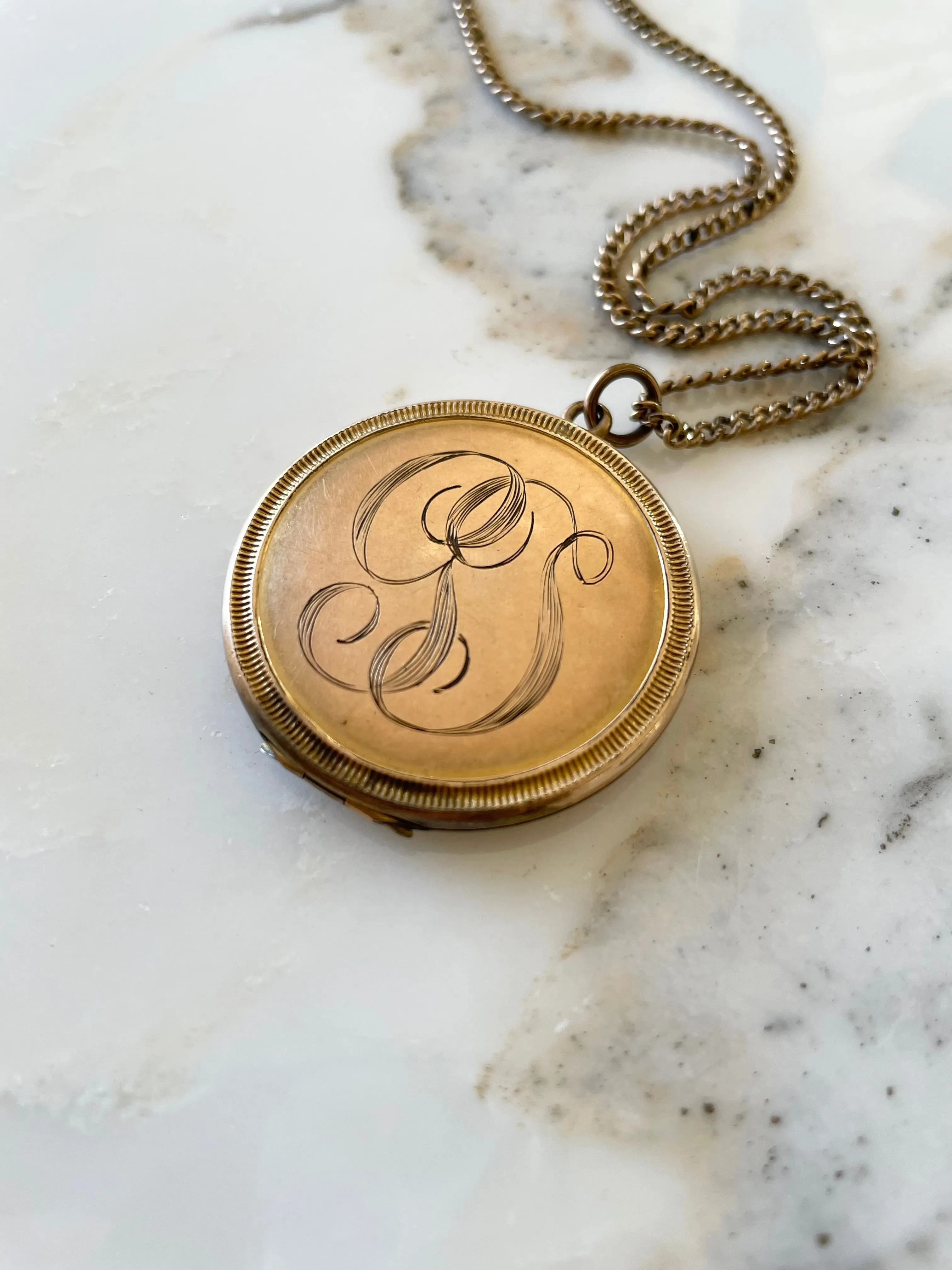 Victorian Milgrain Gold Locket