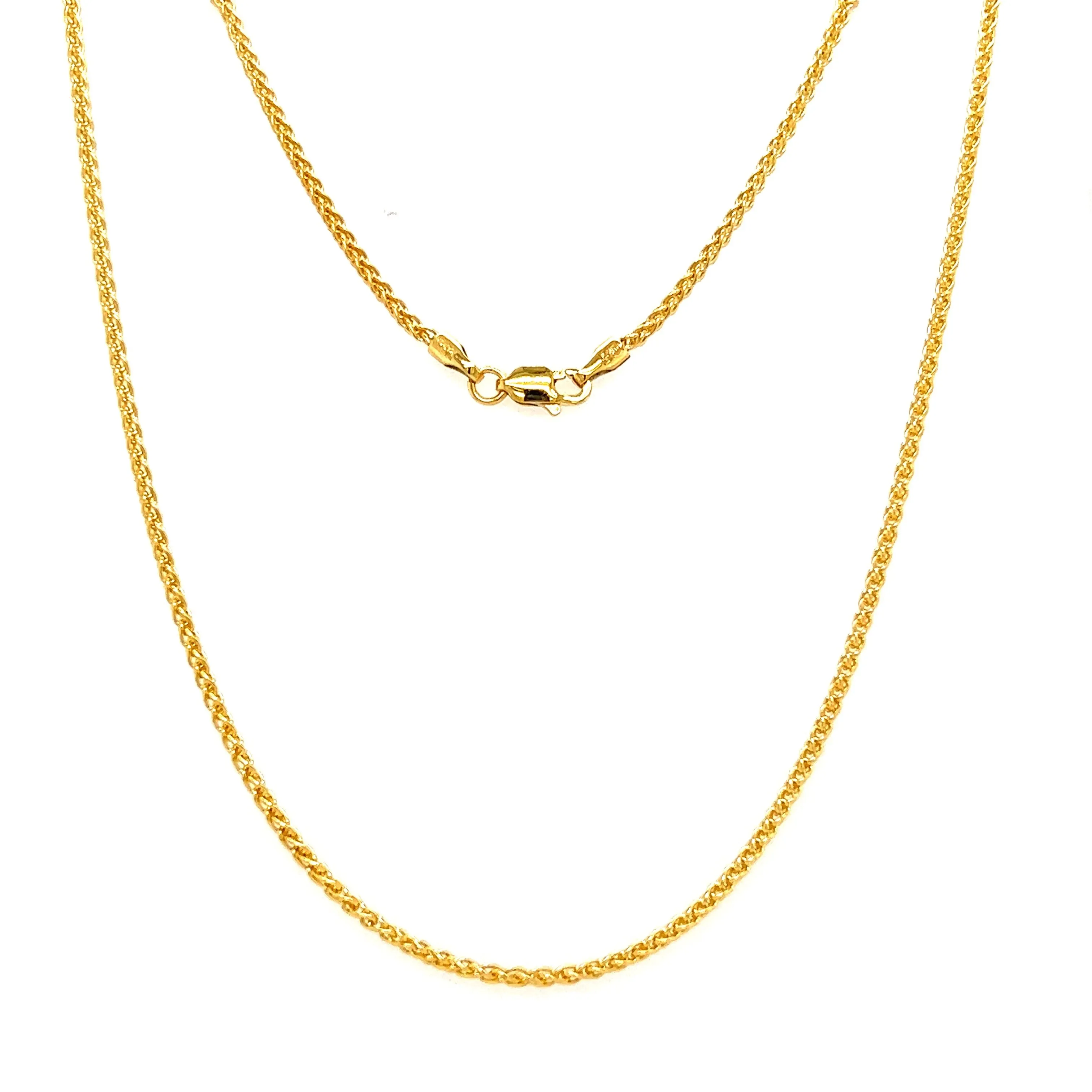 Wheat Chain 1.65mm in 10K Yellow Gold