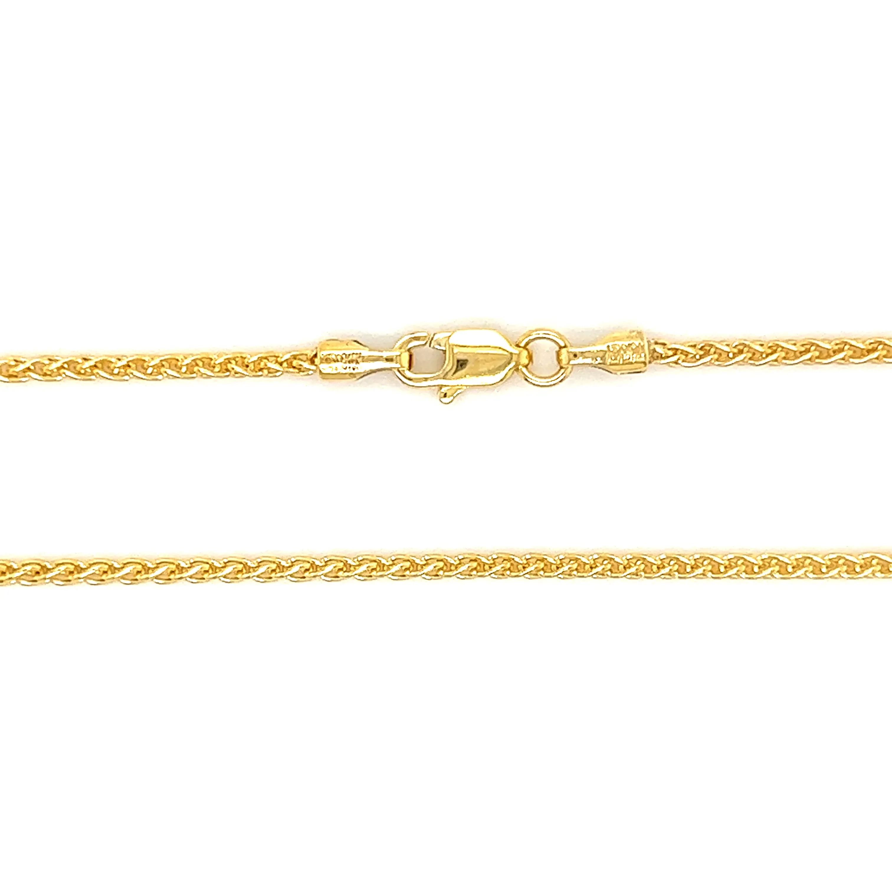 Wheat Chain 1.65mm in 10K Yellow Gold