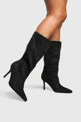 Wide Width Stiletto Knee High Boots