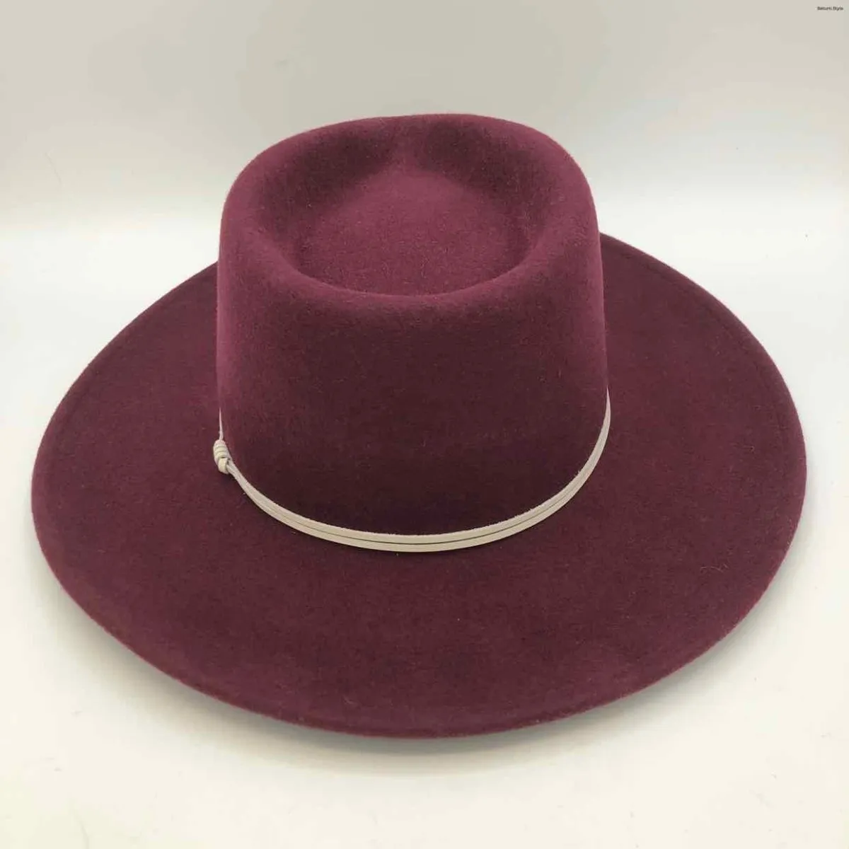 WYETH Burgundy White Wool Hat