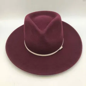 WYETH Burgundy White Wool Hat