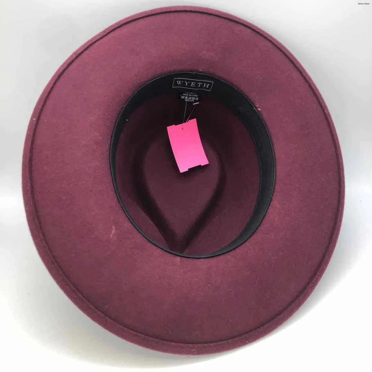 WYETH Burgundy White Wool Hat