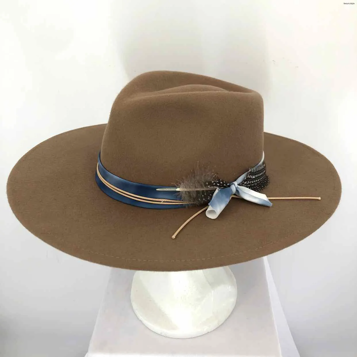 WYETH Tan Blue Wool Stetson Hat